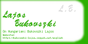 lajos bukovszki business card